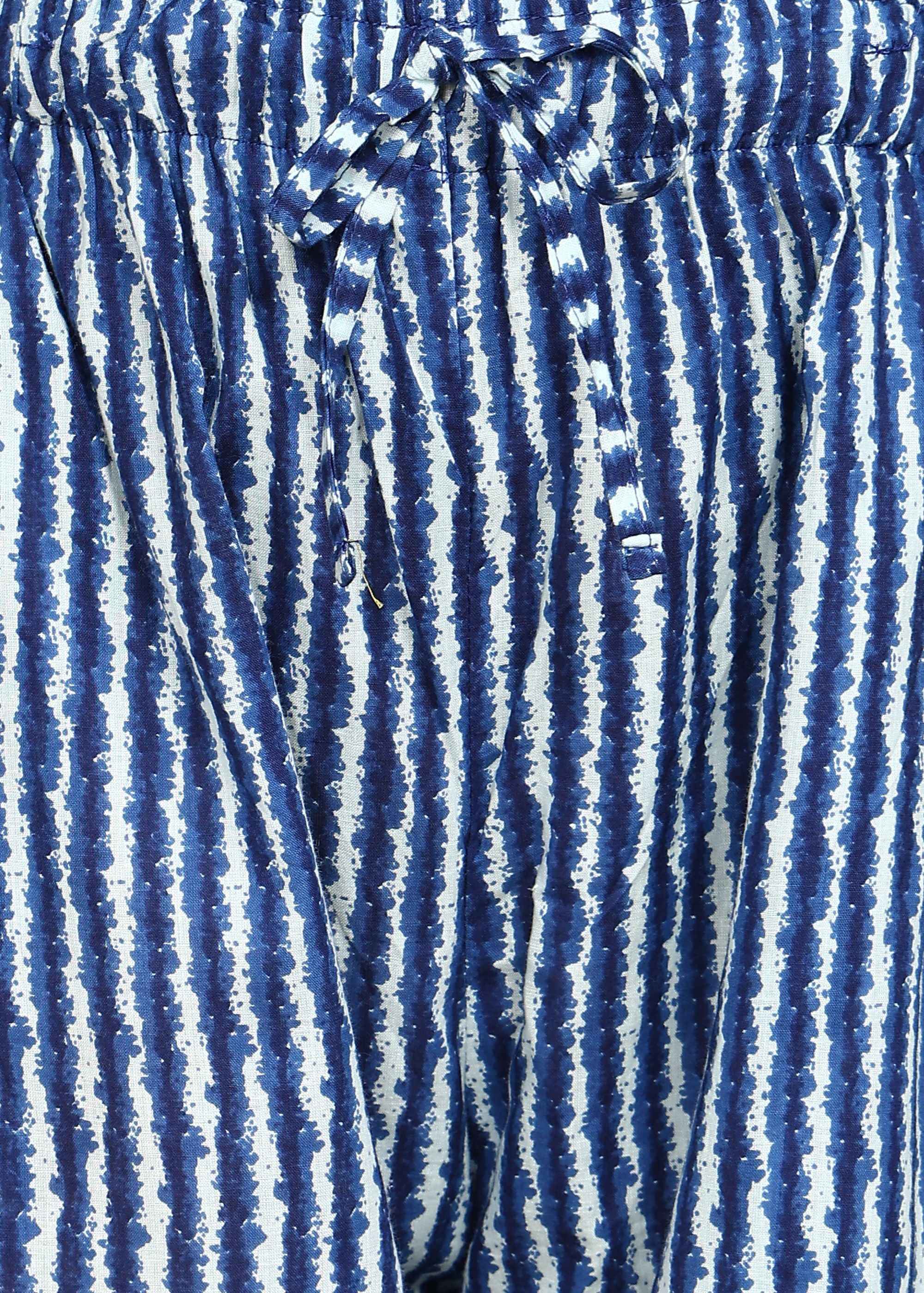Navy Blue Maternity and Feeding Kurta Set with Dupatta