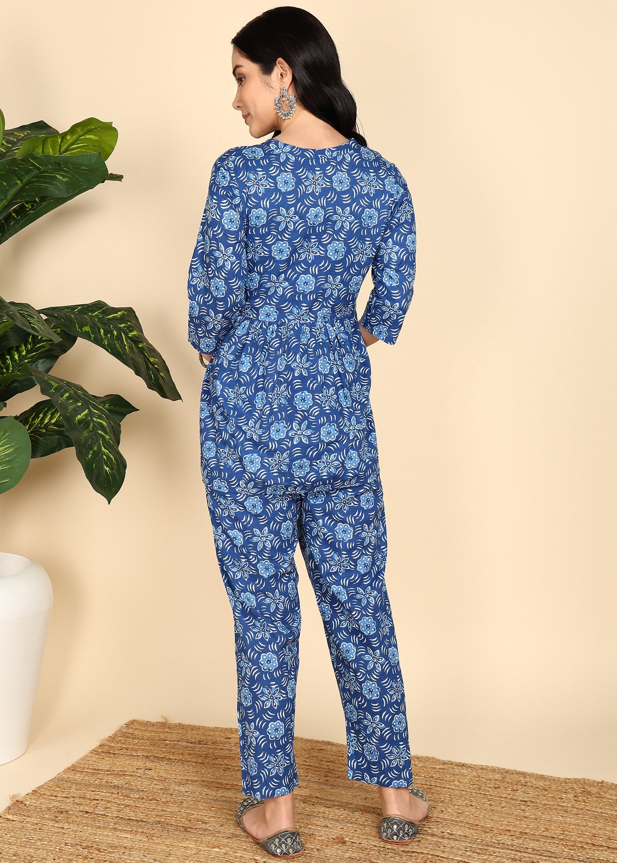 NavyBlue-PureCotton-Maternity-Feeding-Co-ord-Set
