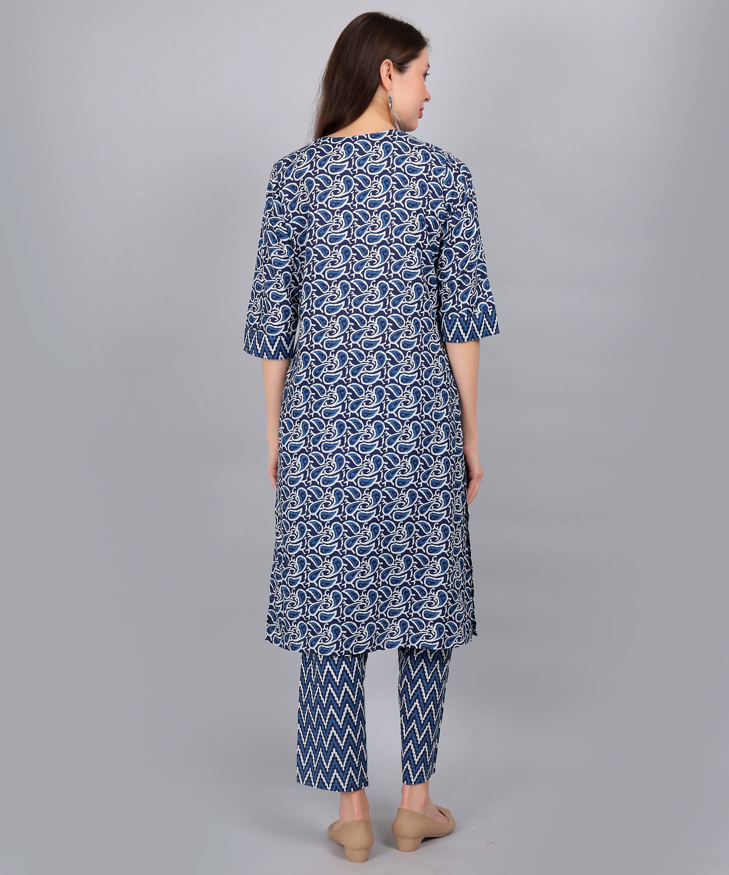 NavyBlue-PureCotton-StraightFeeding-KurtaSet-1