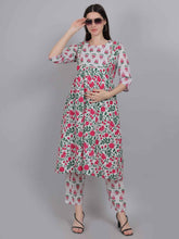 Off-White Pure Cotton Maternity and Feeding Kurta Set