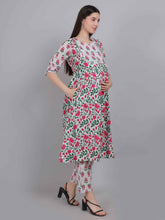 Off-White Pure Cotton Maternity and Feeding Kurta Set