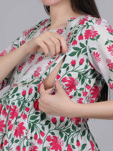 Off-White Pure Cotton Maternity and Feeding Kurta Set