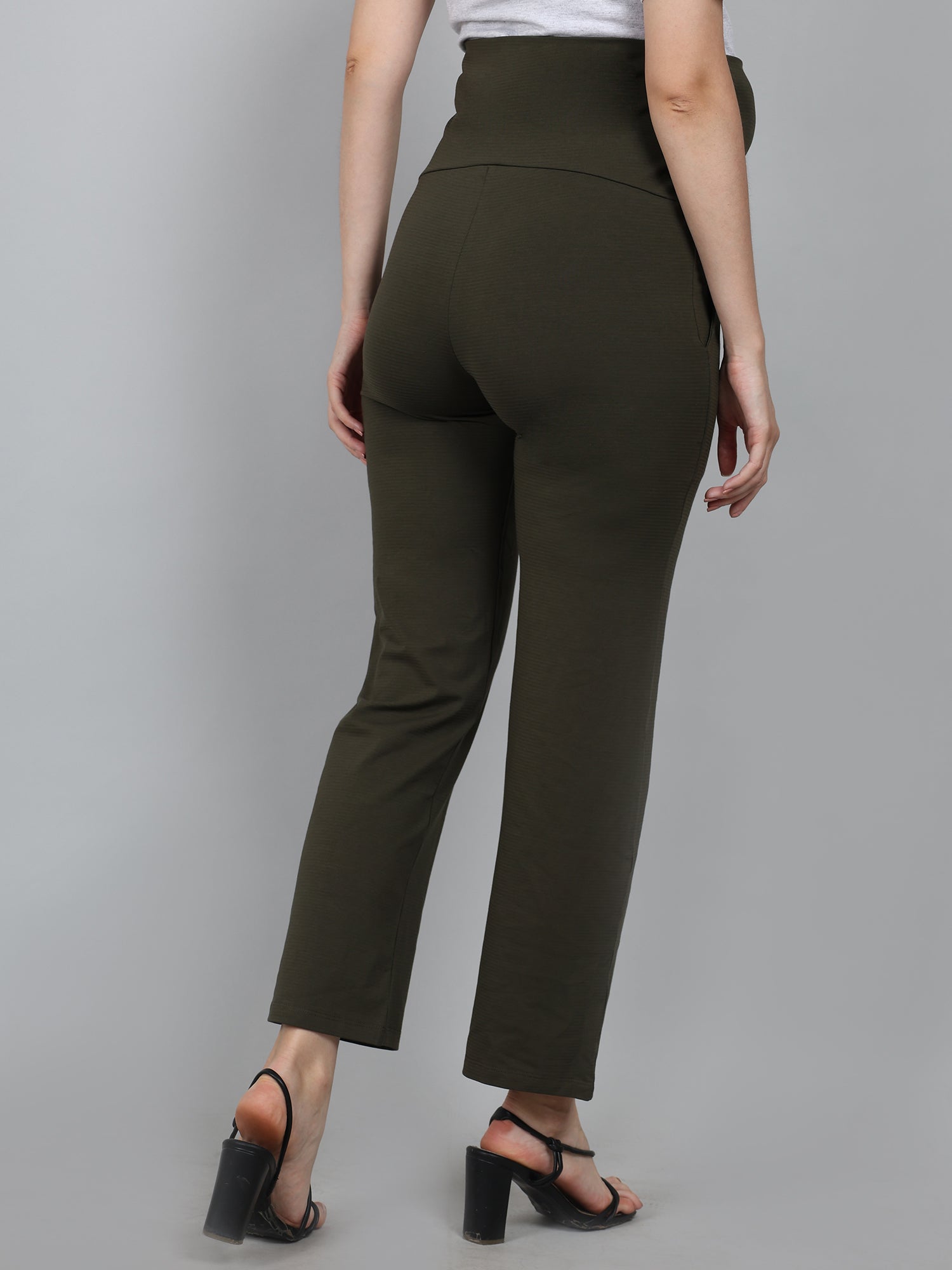 Olive-Supima-Cotton-Maternity-Pants-Trousers
