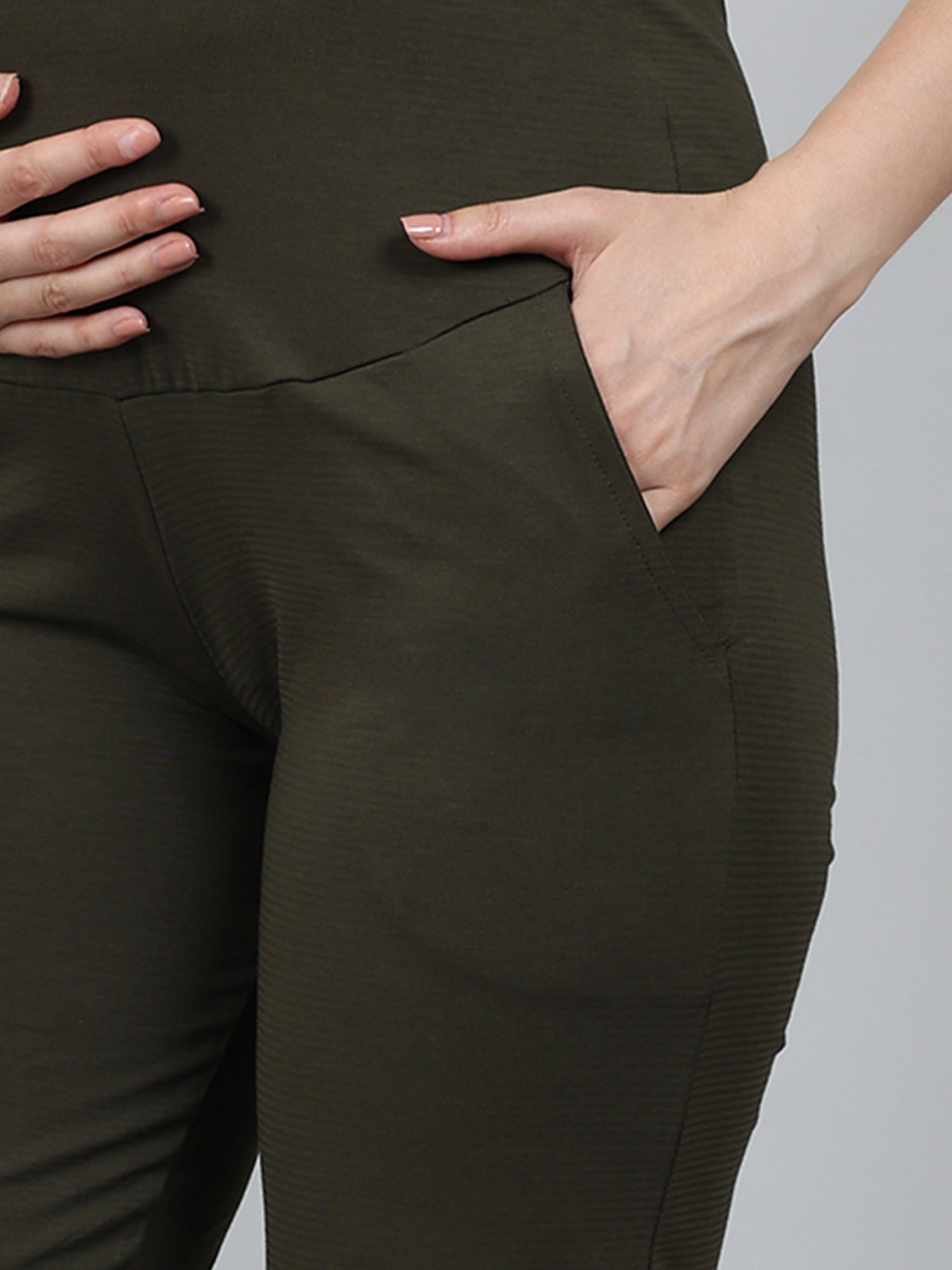 Olive-Supima-Cotton-Maternity-Pants-Trousers