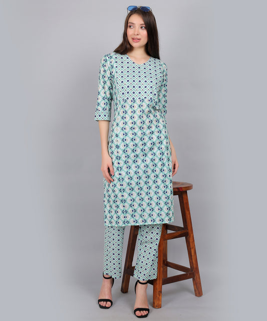 Pastel-Green-PureCotton-StraightFeeding-KurtaSet