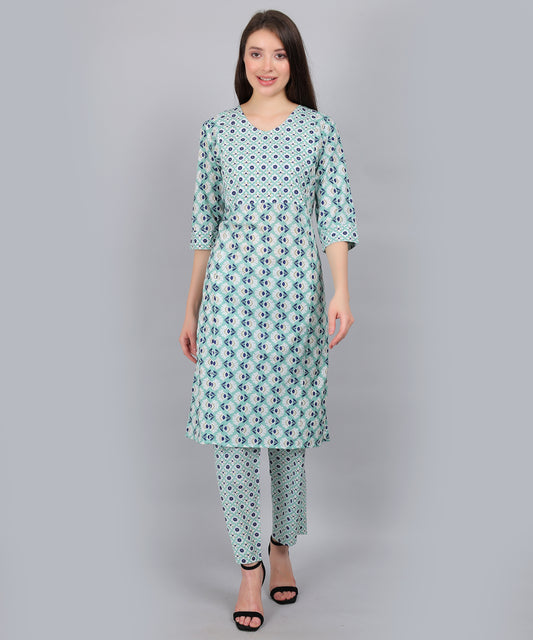 Pastel-Green-PureCotton-StraightFeeding-KurtaSet