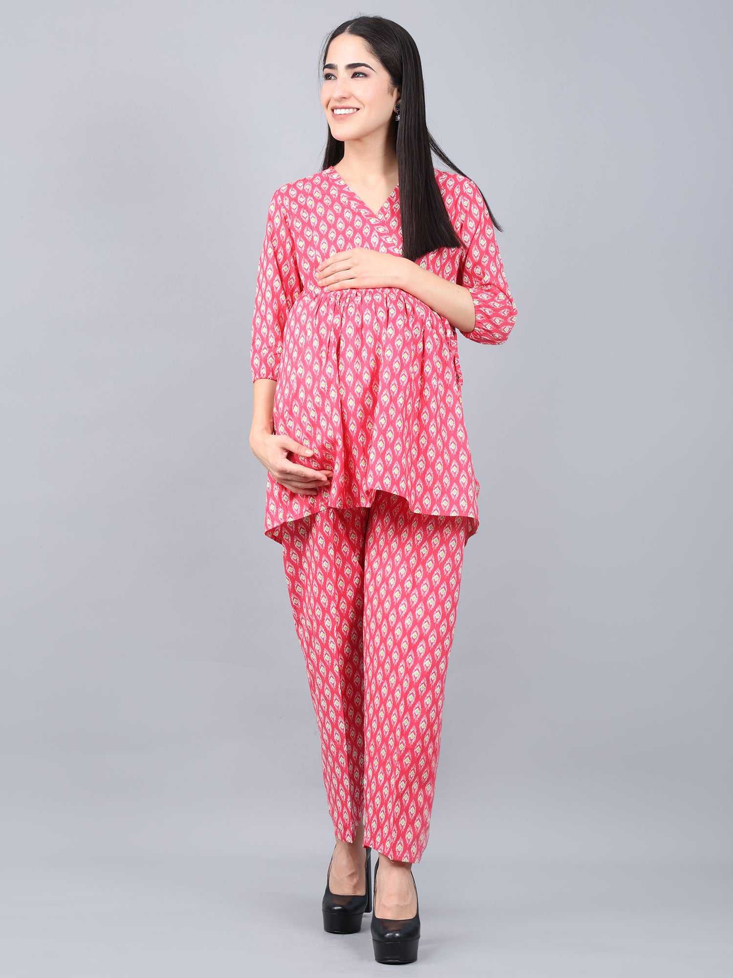 Pink-PureCotton-Maternity-Feeding-Co-ord-Set
