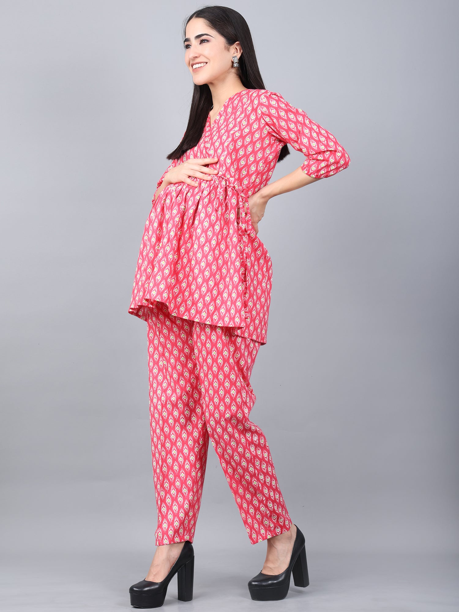 Pink-PureCotton-Maternity-Feeding-Co-ord-Set