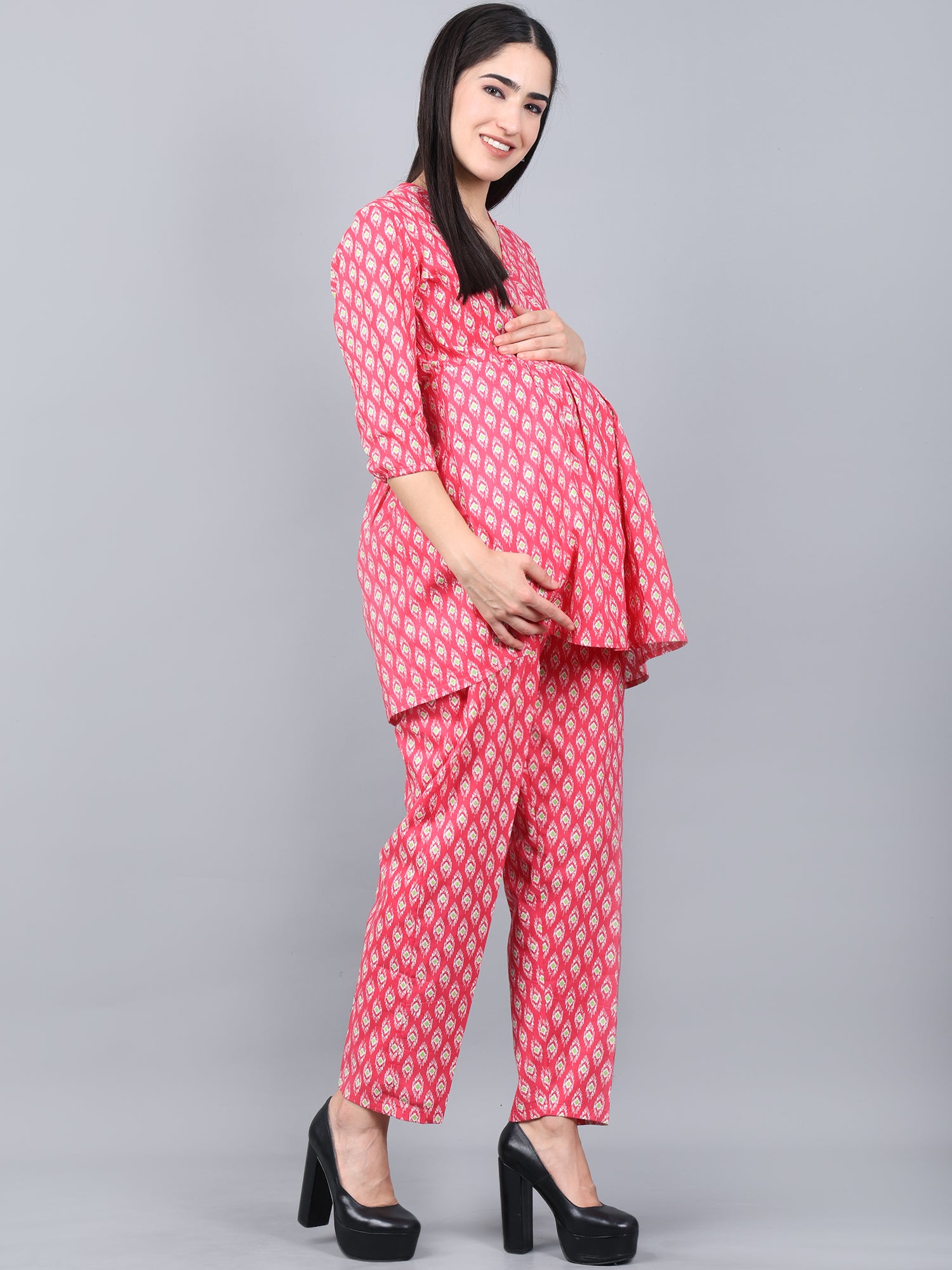 Pink-PureCotton-Maternity-Feeding-Co-ord-Set