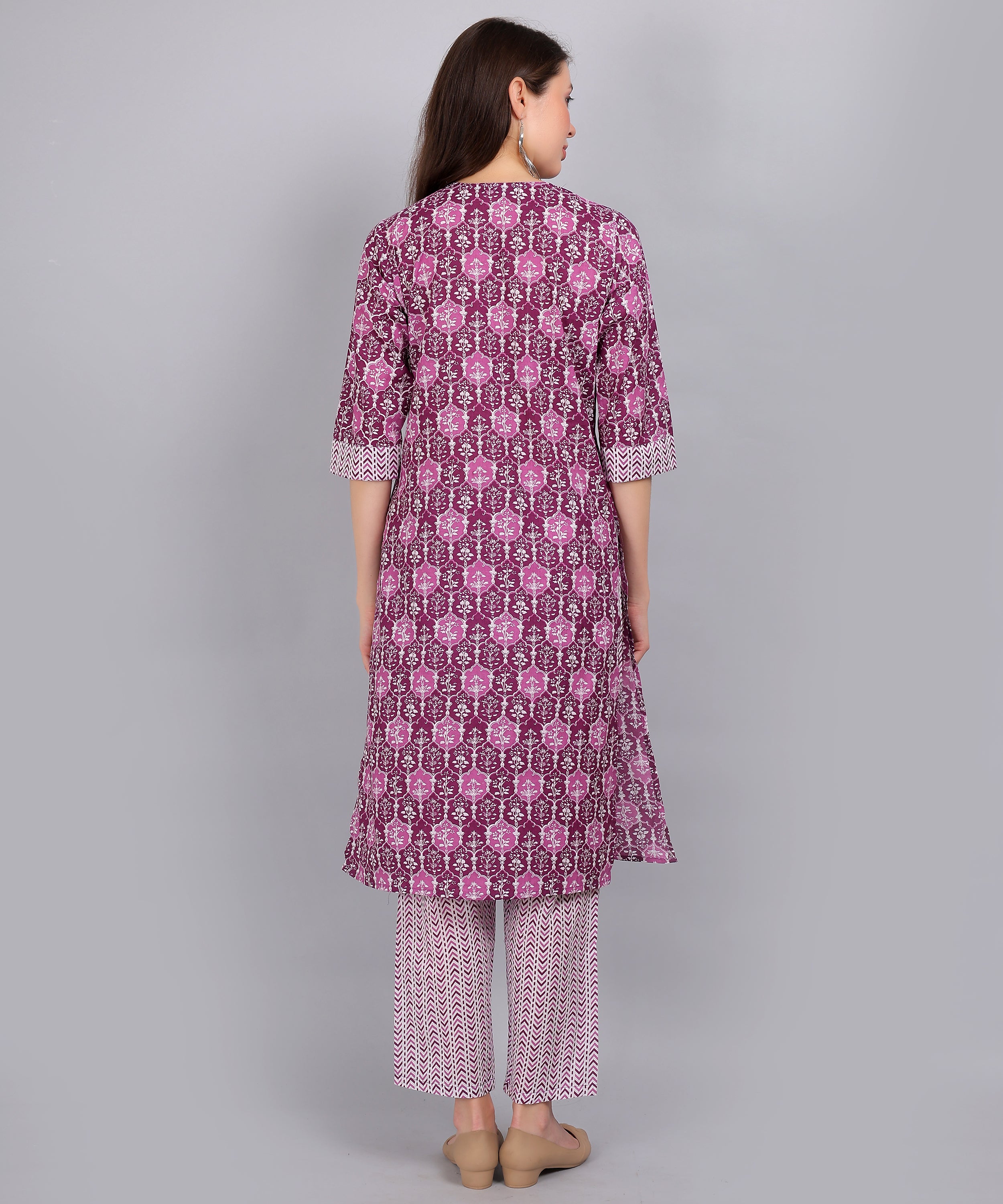 Purple-PureCotton-StraightFeeding-KurtaSet