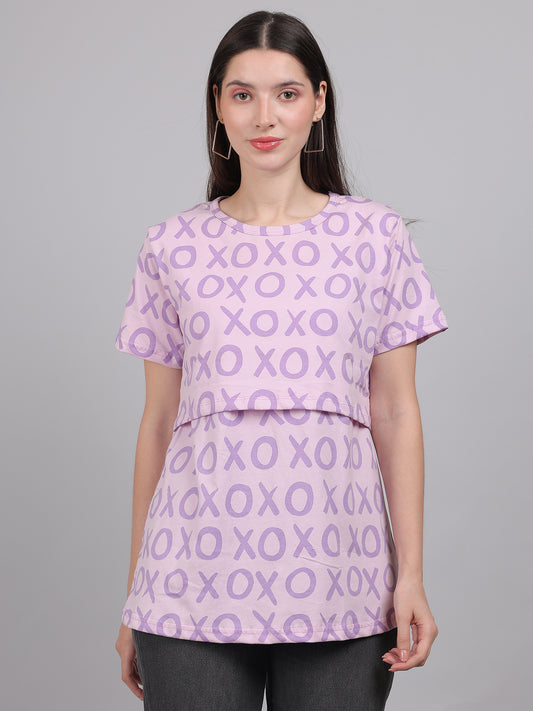 Purple-Zipless-Feeding-T-Shirt-Top
