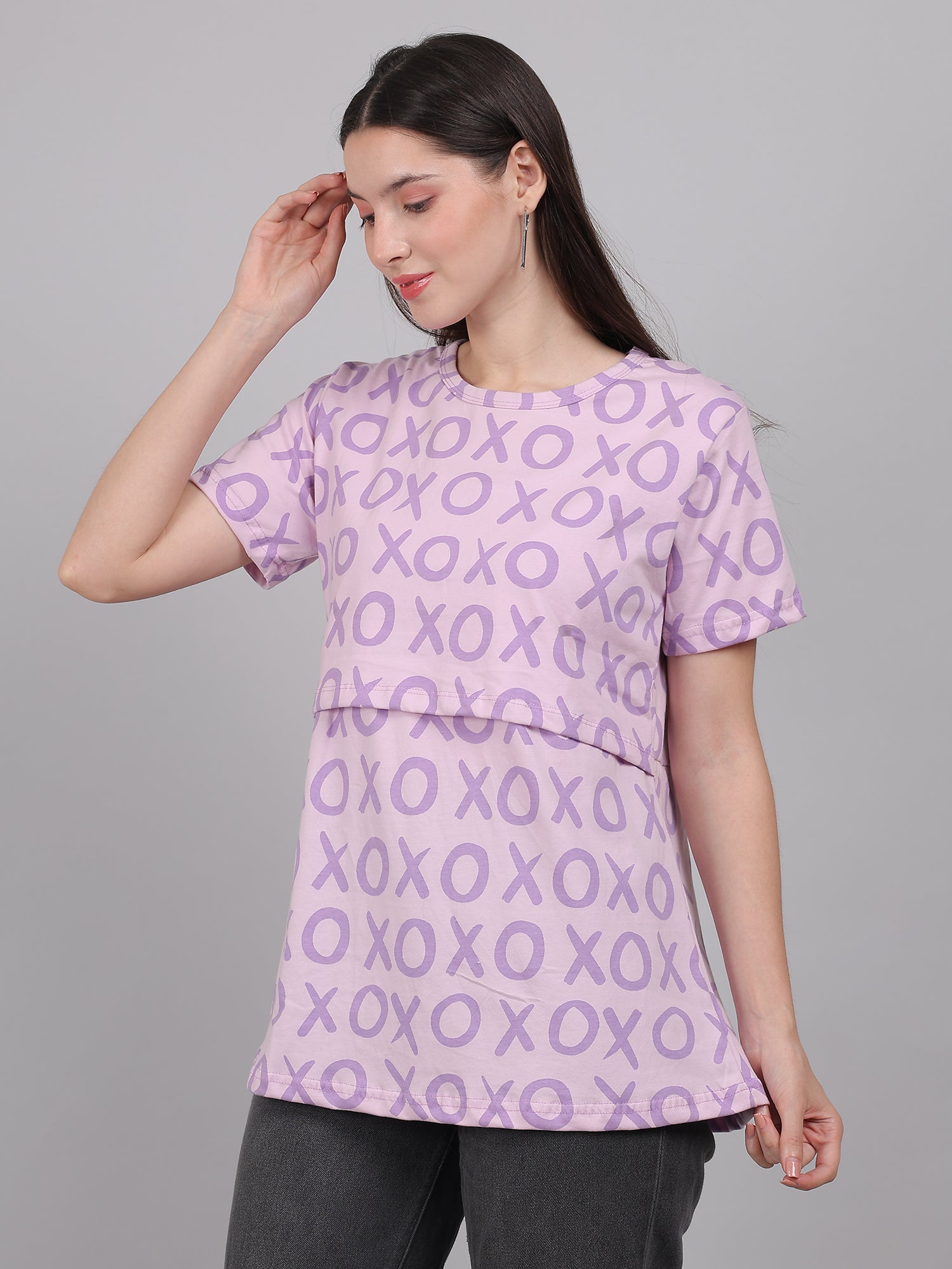 Purple-Zipless-Feeding-T-Shirt-Top