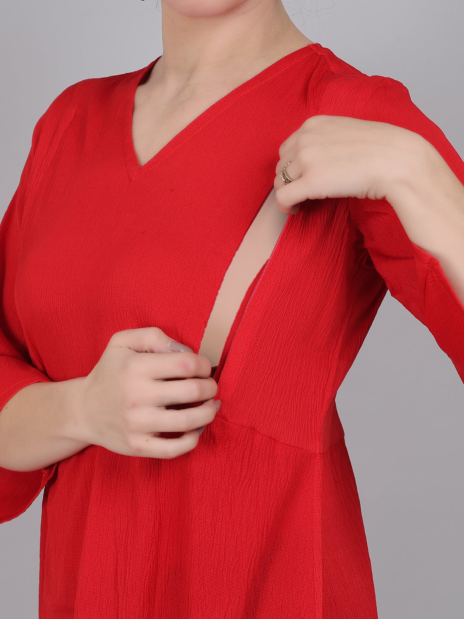 Red-Feeding-Top-2-way-Zipper