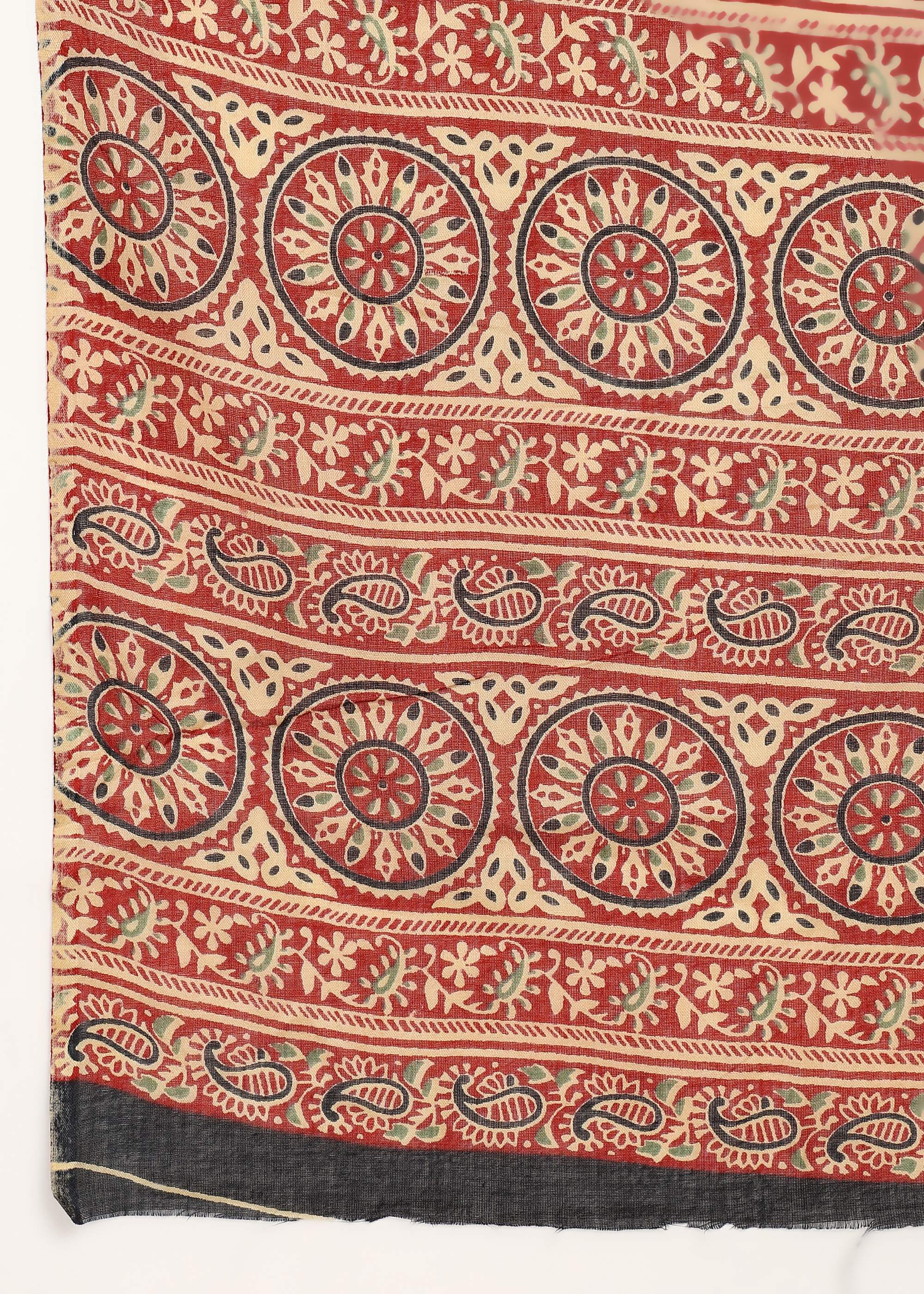 Red-Maternity-Feeding-KurtaSet-Dupatta