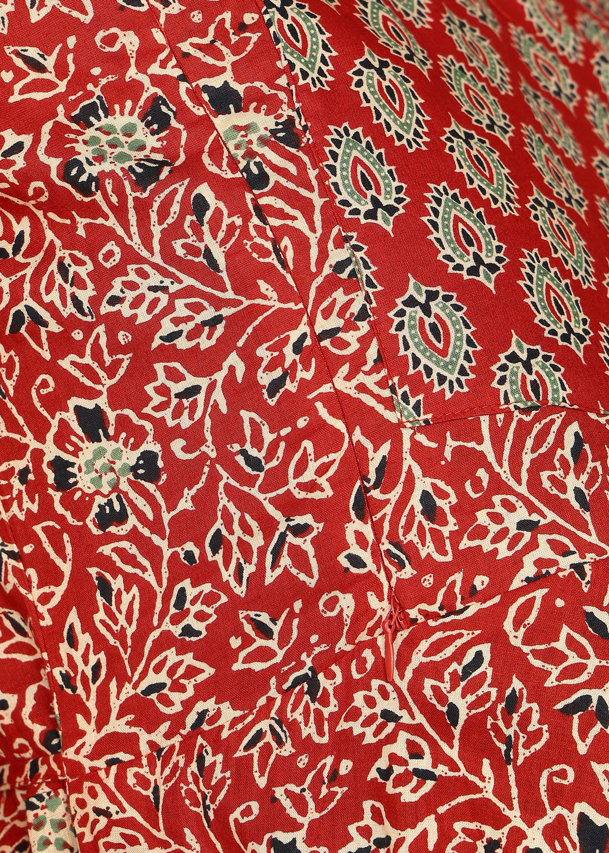 Red-Maternity-Feeding-KurtaSet-Dupatta