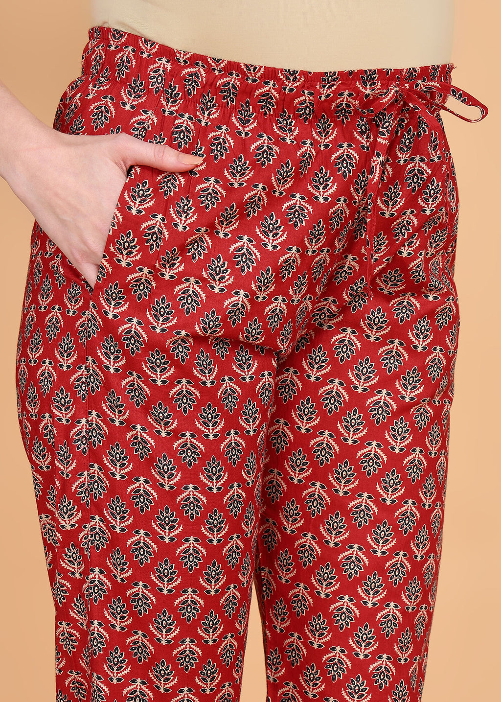 Red-PureCotton-Maternity-Feeding-Co-ord-Set