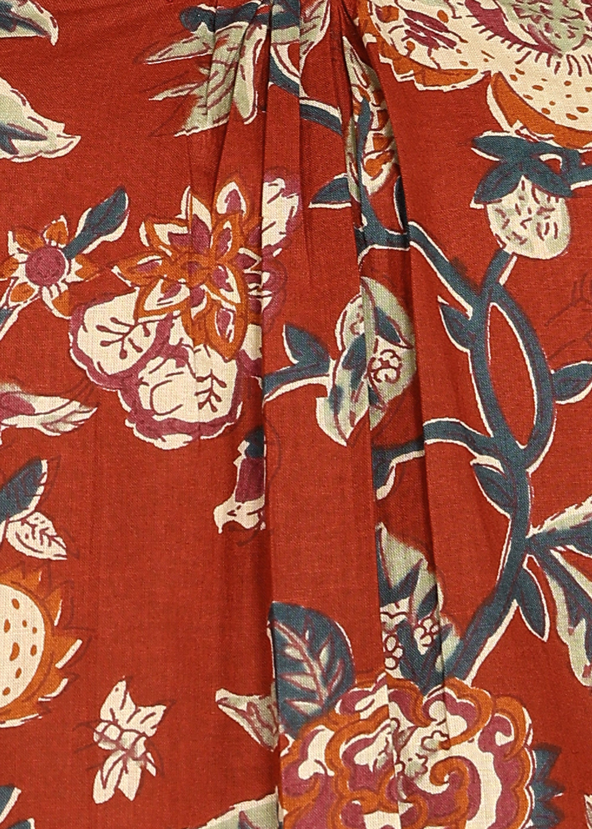 Red-PureCotton-Straight-Feeding-KurtaSet-with-Dupatta