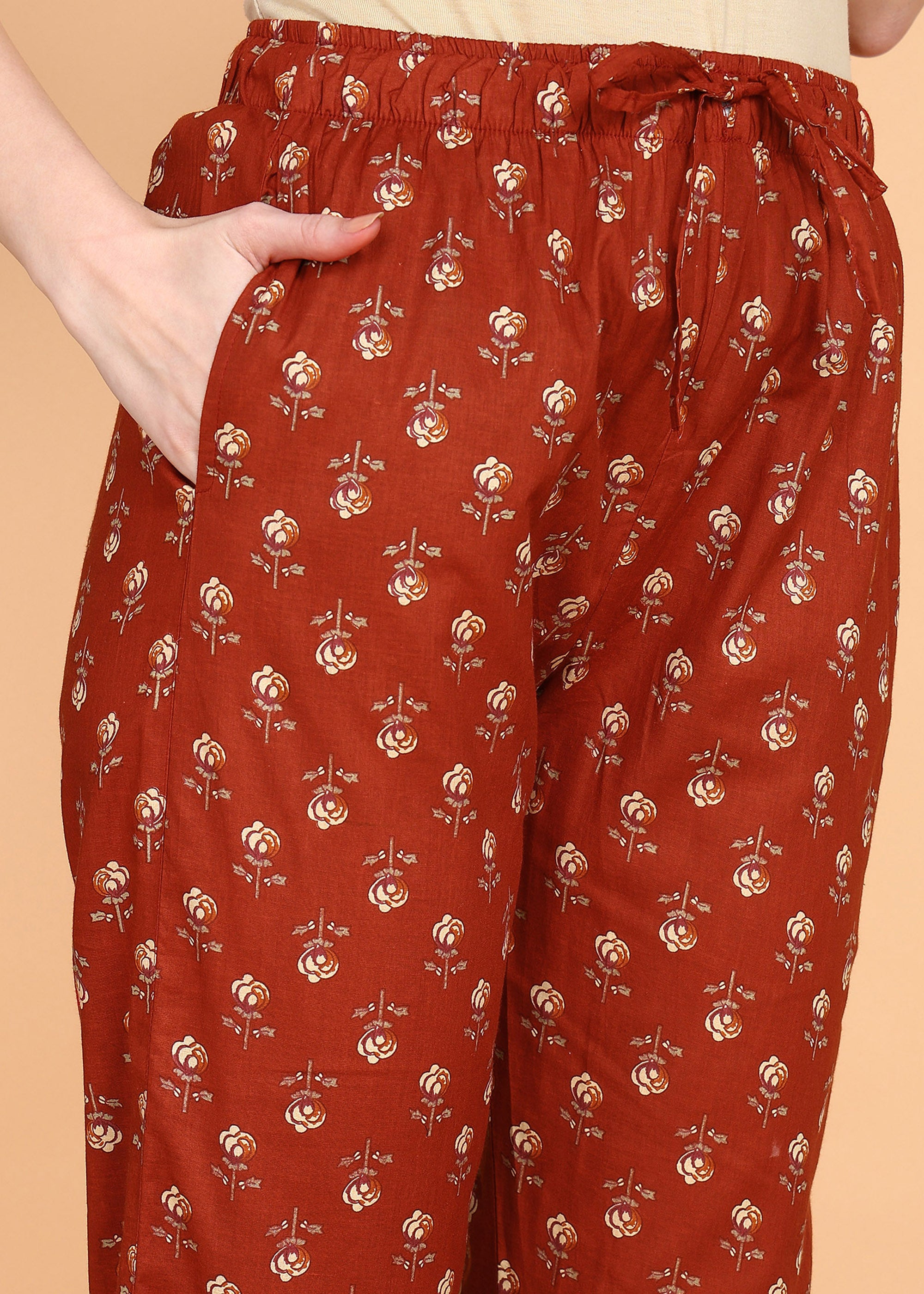 Red-PureCotton-Straight-Feeding-KurtaSet-with-Dupatta