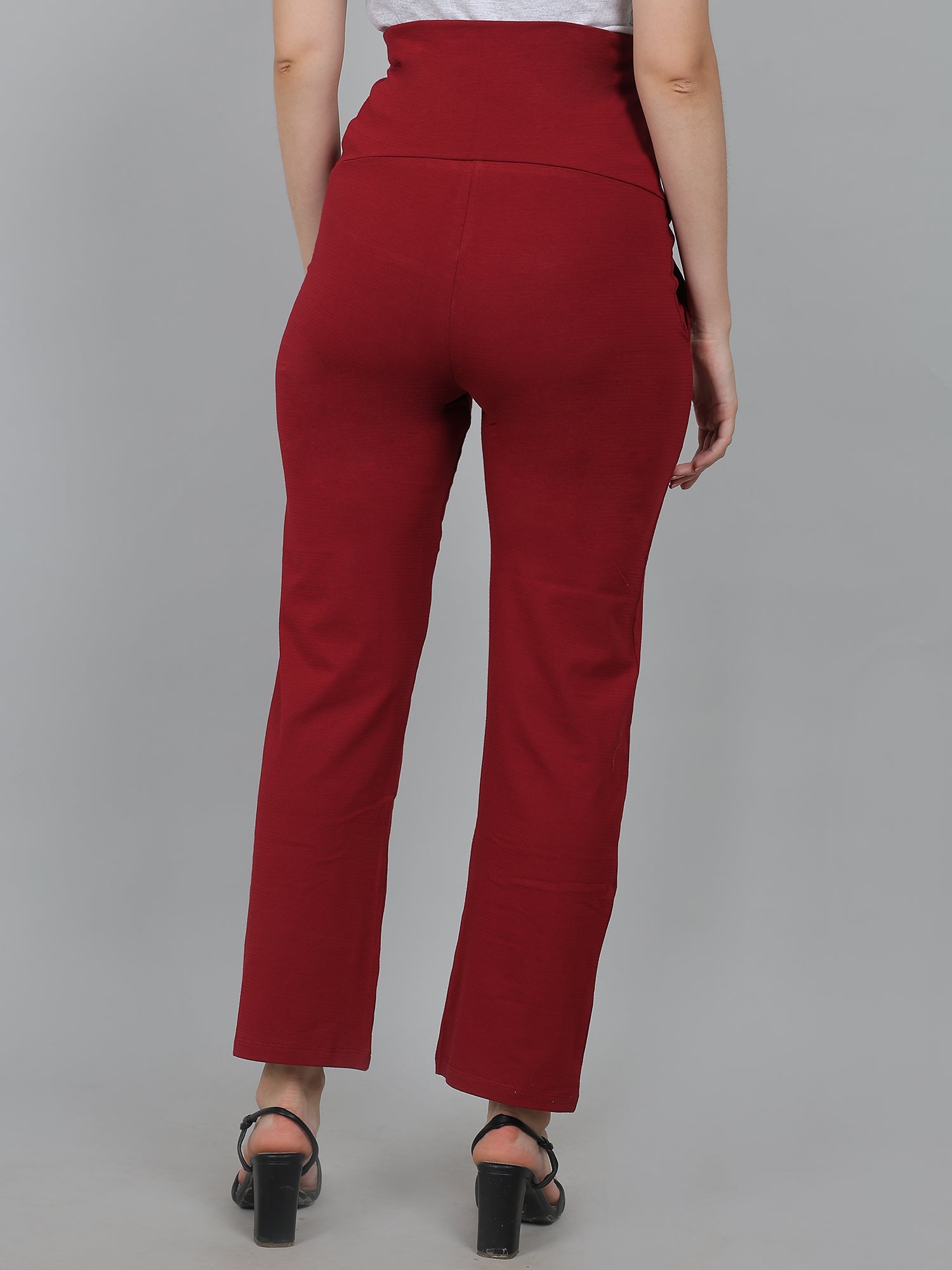 Red-Supima-Cotton-Maternity-Pants-Trousers