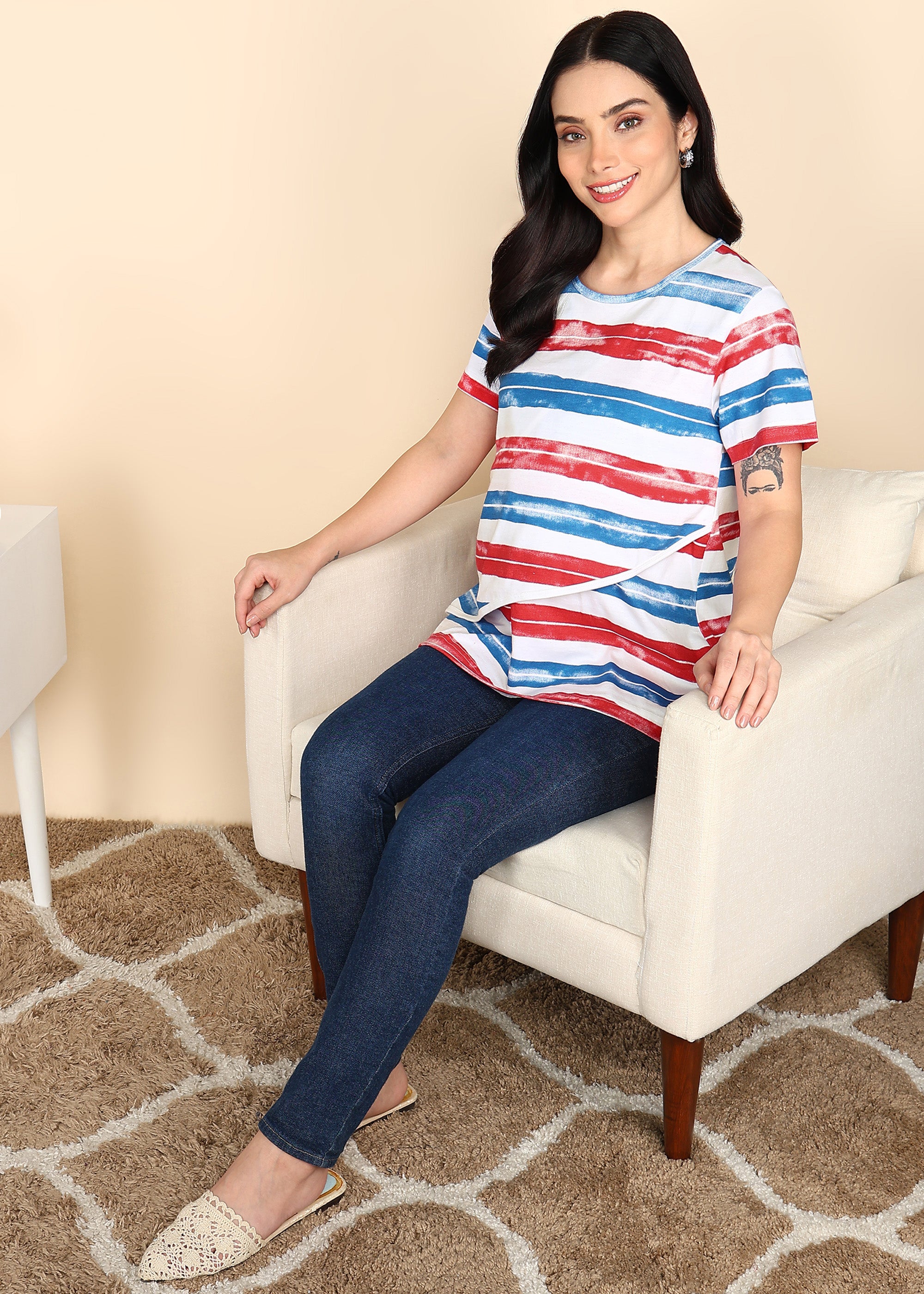Stripe-Zipless-Maternity-Feeding-T-Shirt-Top