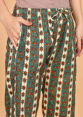 Teal Pure Cotton Straight Feeding Kurta Set with Dupatta