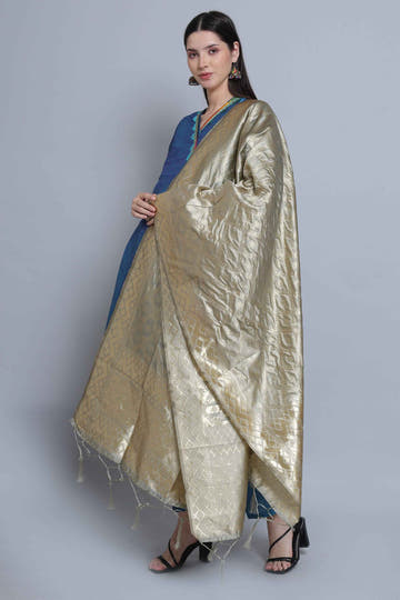 Teal Blue Festive Maternity and Feeding Kurta Set With Dupatta