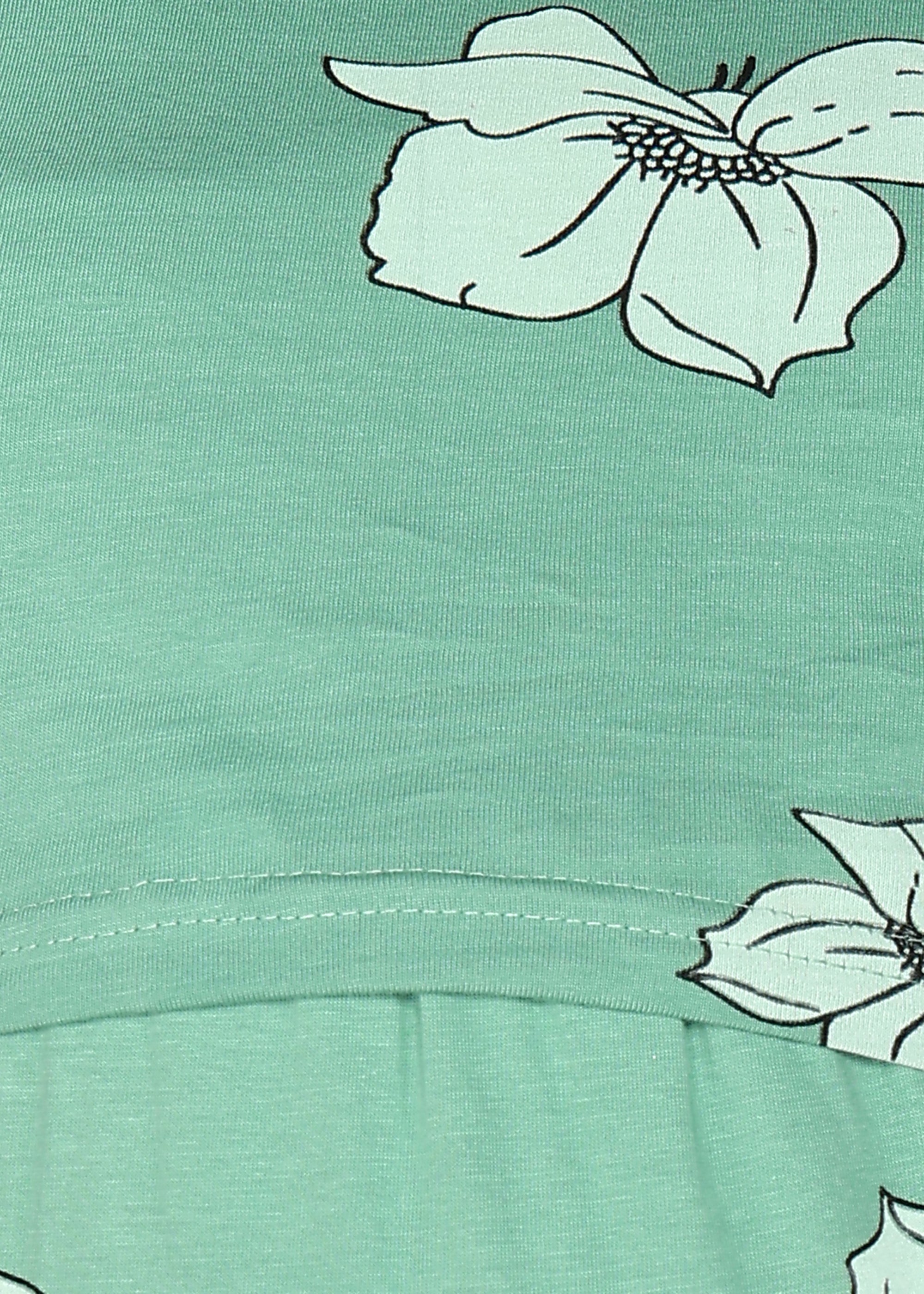 Turquoise-Green-KnittedCotton-Maternity-Loungewear-Dress