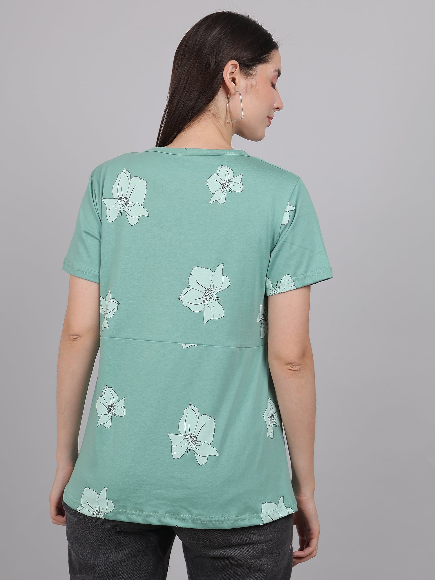 TurquoiseGreen-Zipless-Feeding-T-Shirt-Top