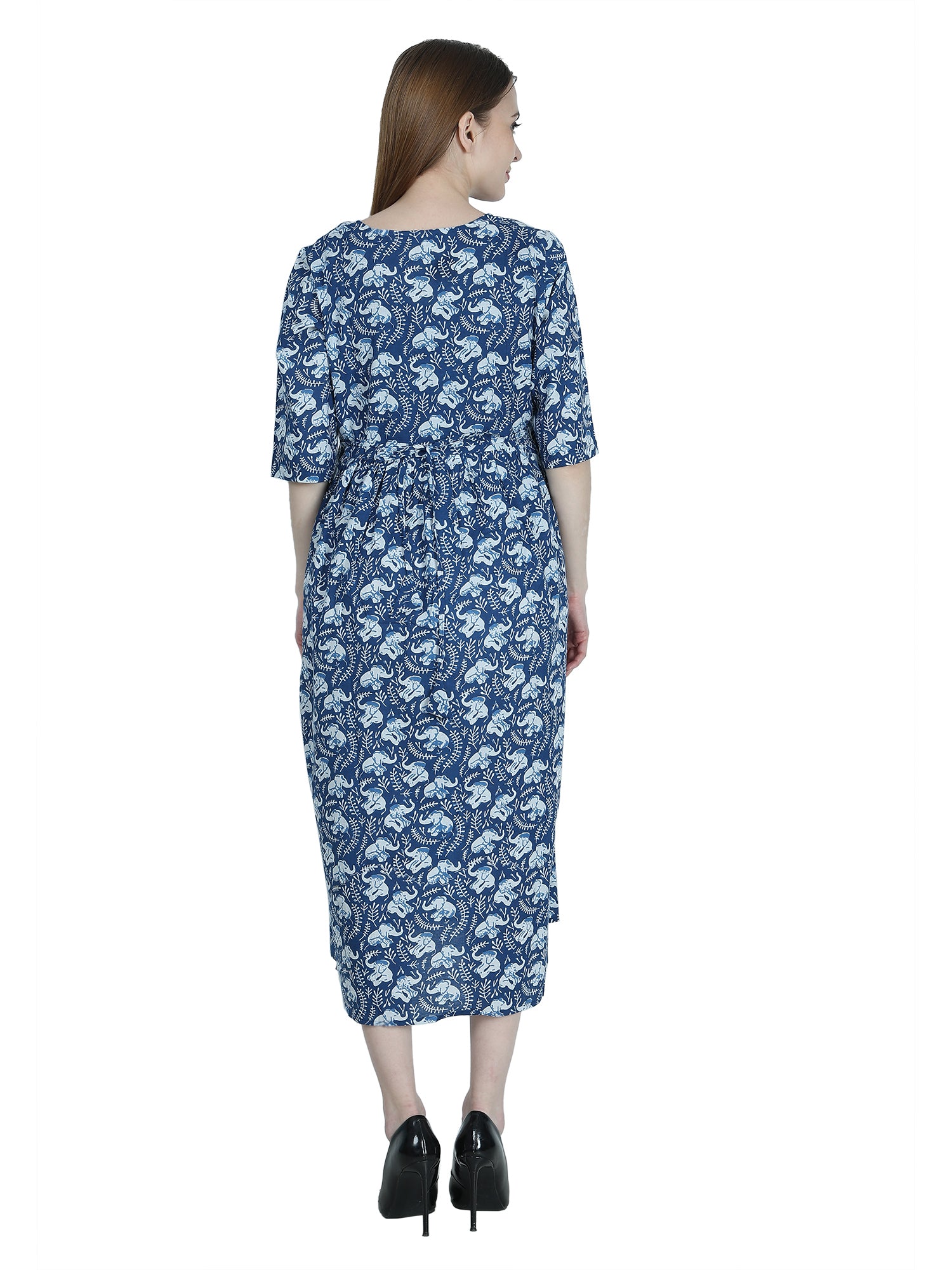 Blue-PureCotton-Maternity-Feeding-Kurti