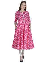 Pink Pure Cotton Maternity and Feeding Kurti