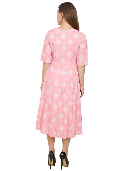 Pink-Rayon-Maternity-Feeding-Kurti