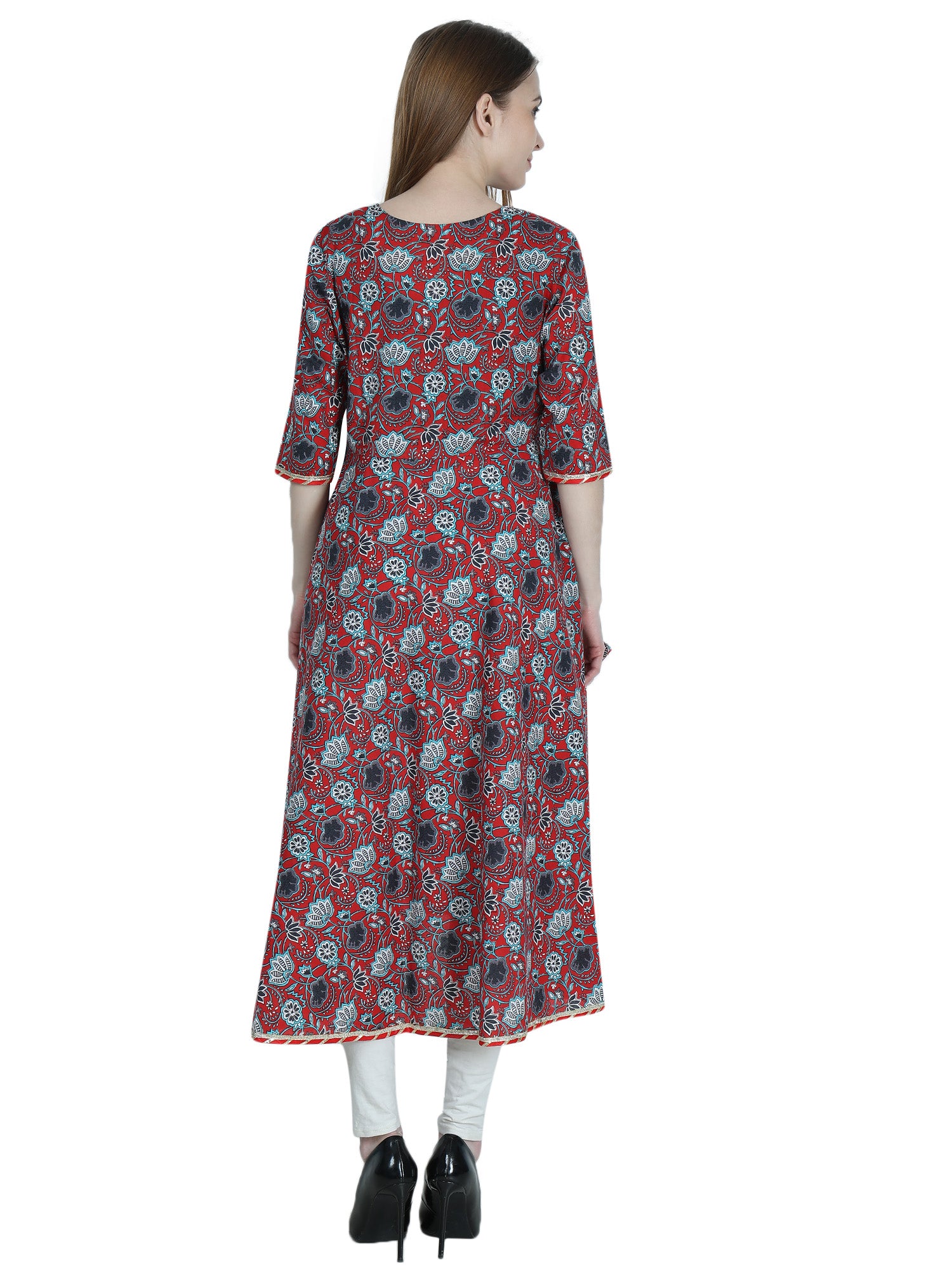 Red-PureCotton-Maternity-Feeding Kurti