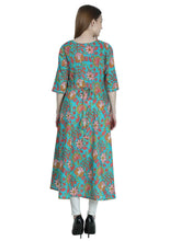 Teal Pure Cotton Maternity and Feeding Kurti