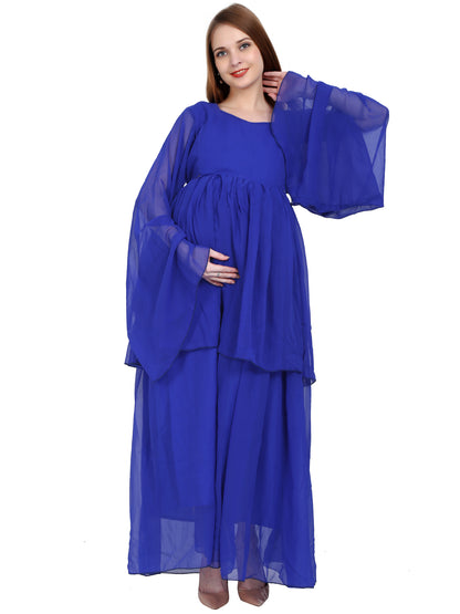 Maternity and Feeding Gown | Royal Blue | Fully Customisable (Made to Order)