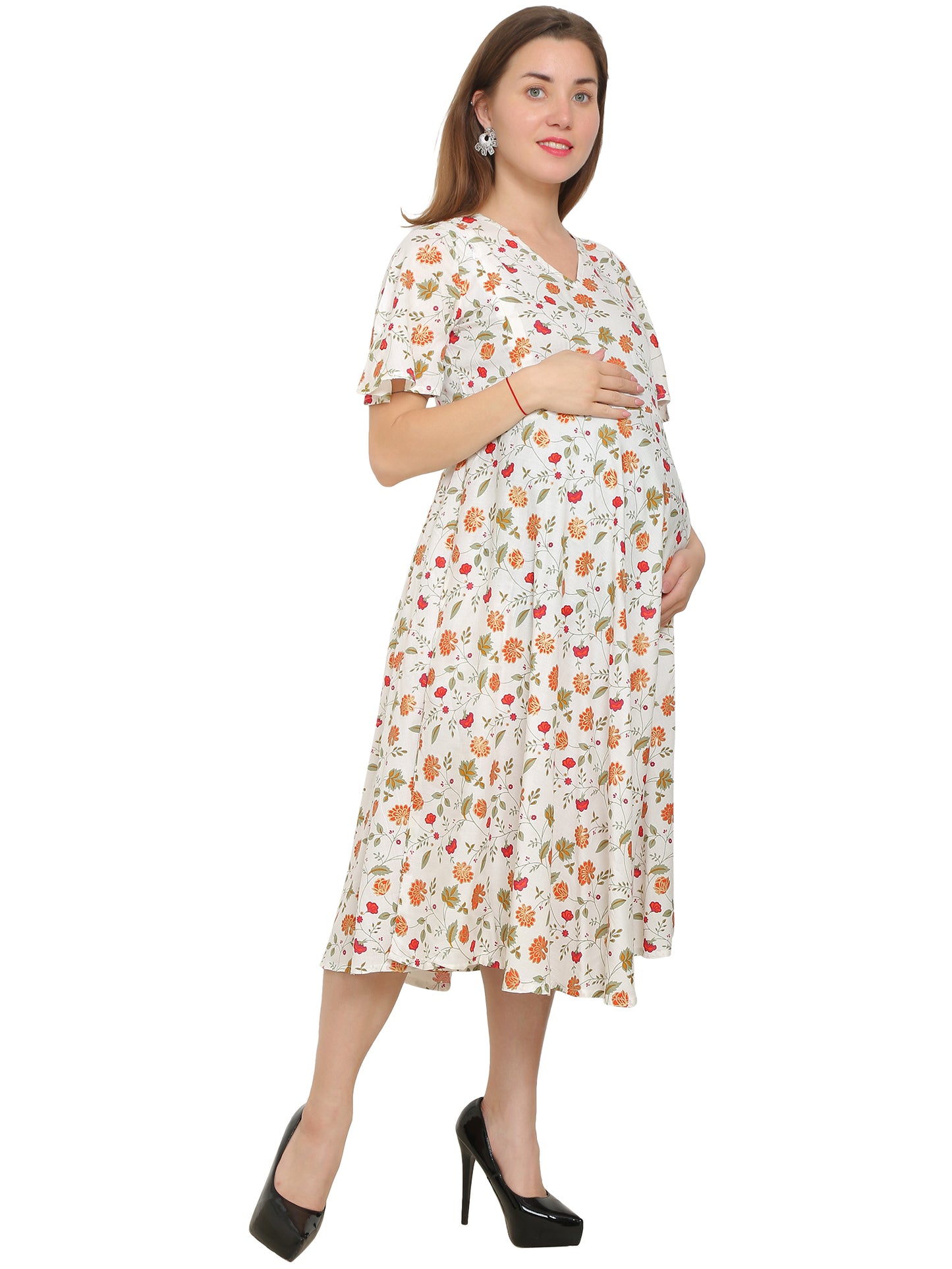 Maternity Kurti | Rayon off-White Color | Feeding Kurti | Pre and Post Pregnancy