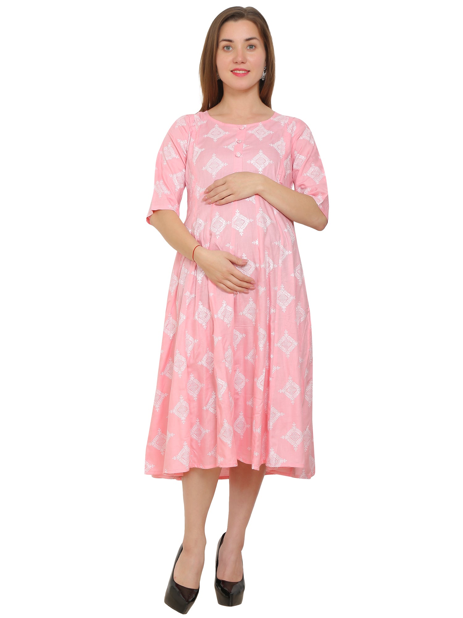 mamma's maternity Women Maxi Multicolor Dress - Buy mamma's maternity Women  Maxi Multicolor Dress Online at Best Prices in India | Flipkart.com