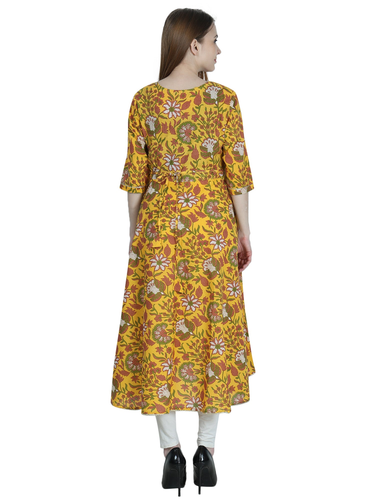 Yellow-PureCotton-Maternity-Feeding-Kurti